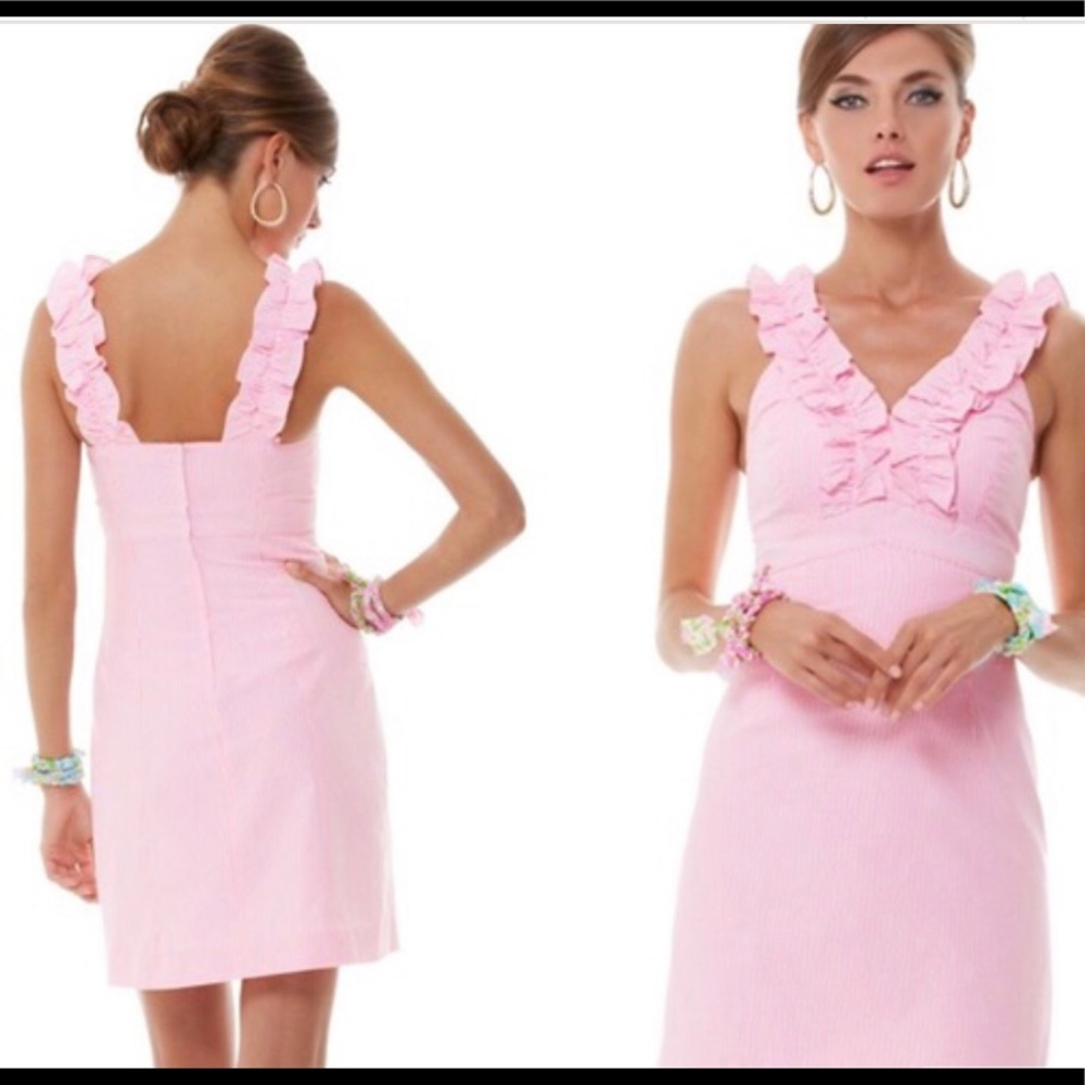 Lilly Pulitzer Seersucker Pink Dress size 6